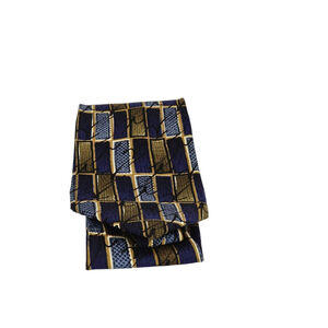 Jimmy Z Navy Gold Geometric Silk Men’s Tie